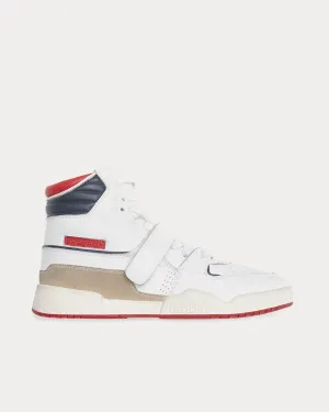 Alsee Leather White / Red / Blue High Top Sneakers