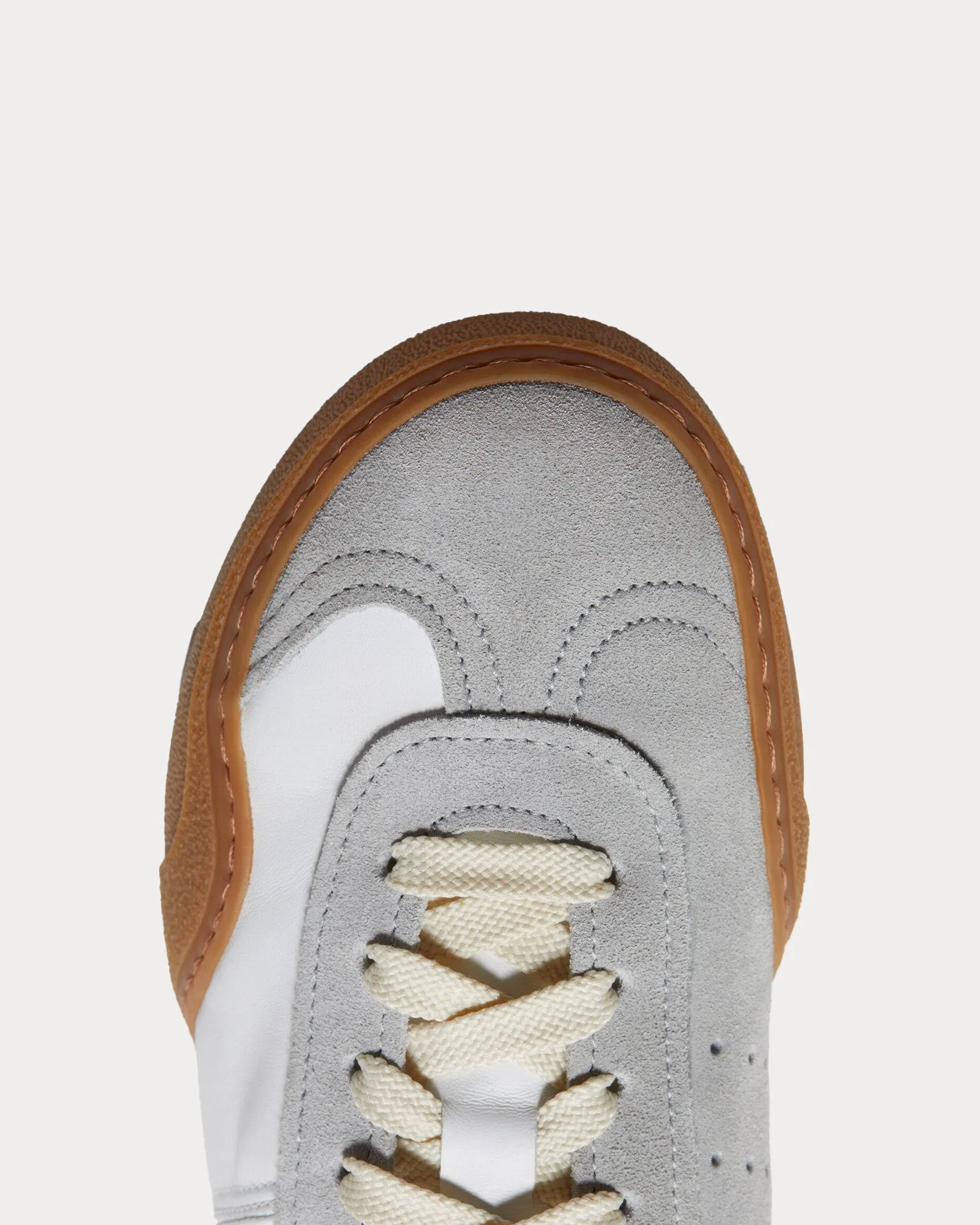 Bars Lace-Up White / Brown Low Top Sneakers