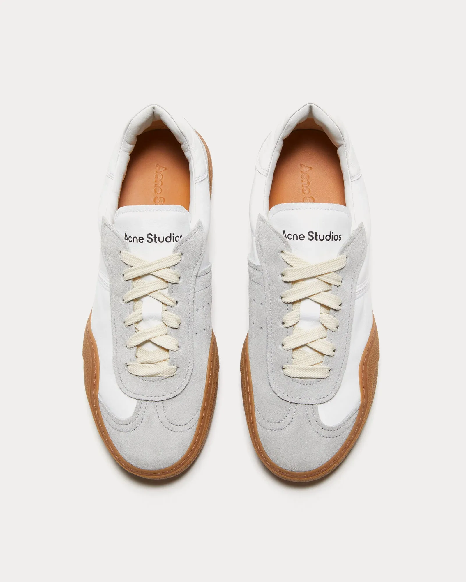 Bars Lace-Up White / Brown Low Top Sneakers