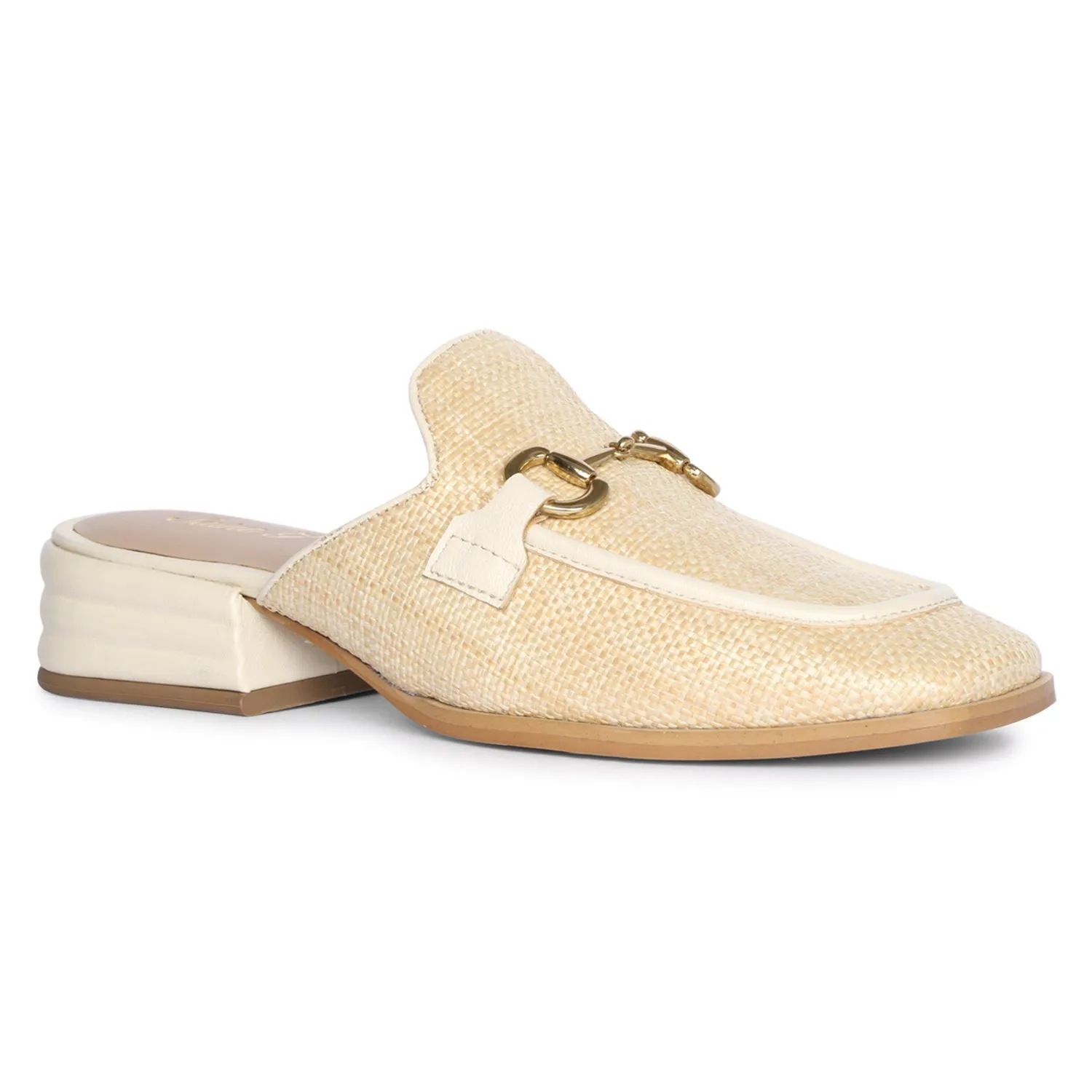 Beige Izaara - Heeled Mule