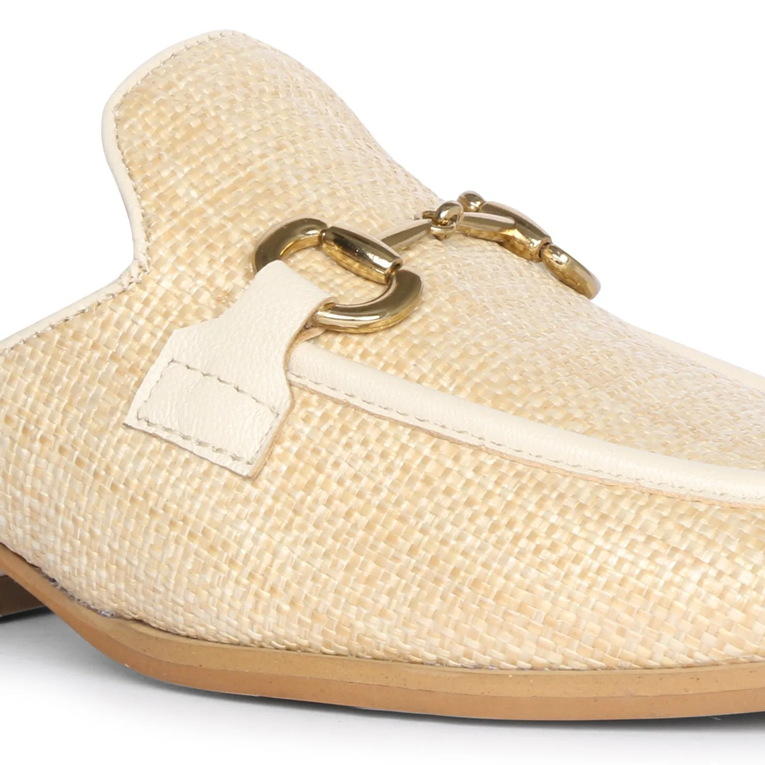 Beige Izaara - Heeled Mule