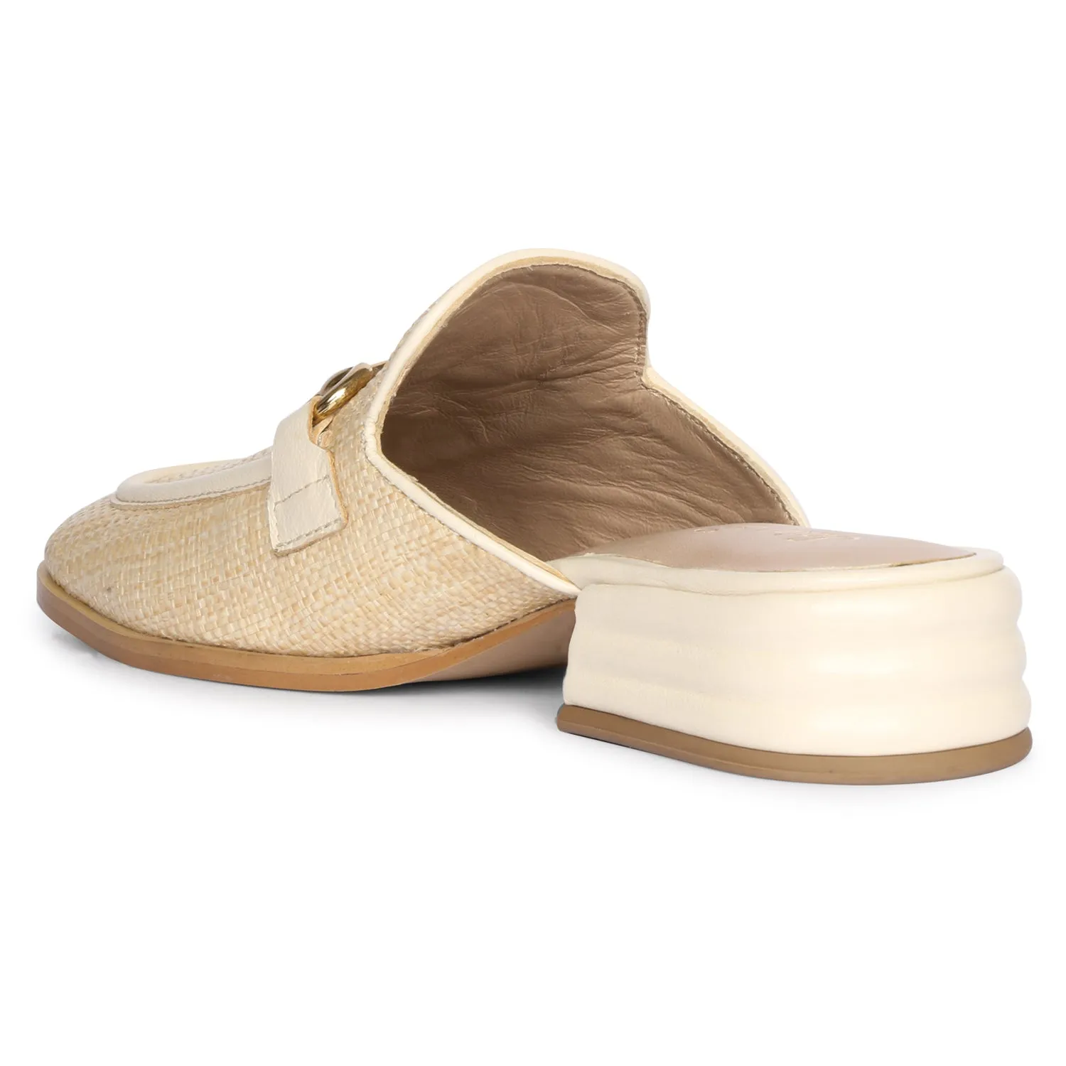Beige Izaara - Heeled Mule