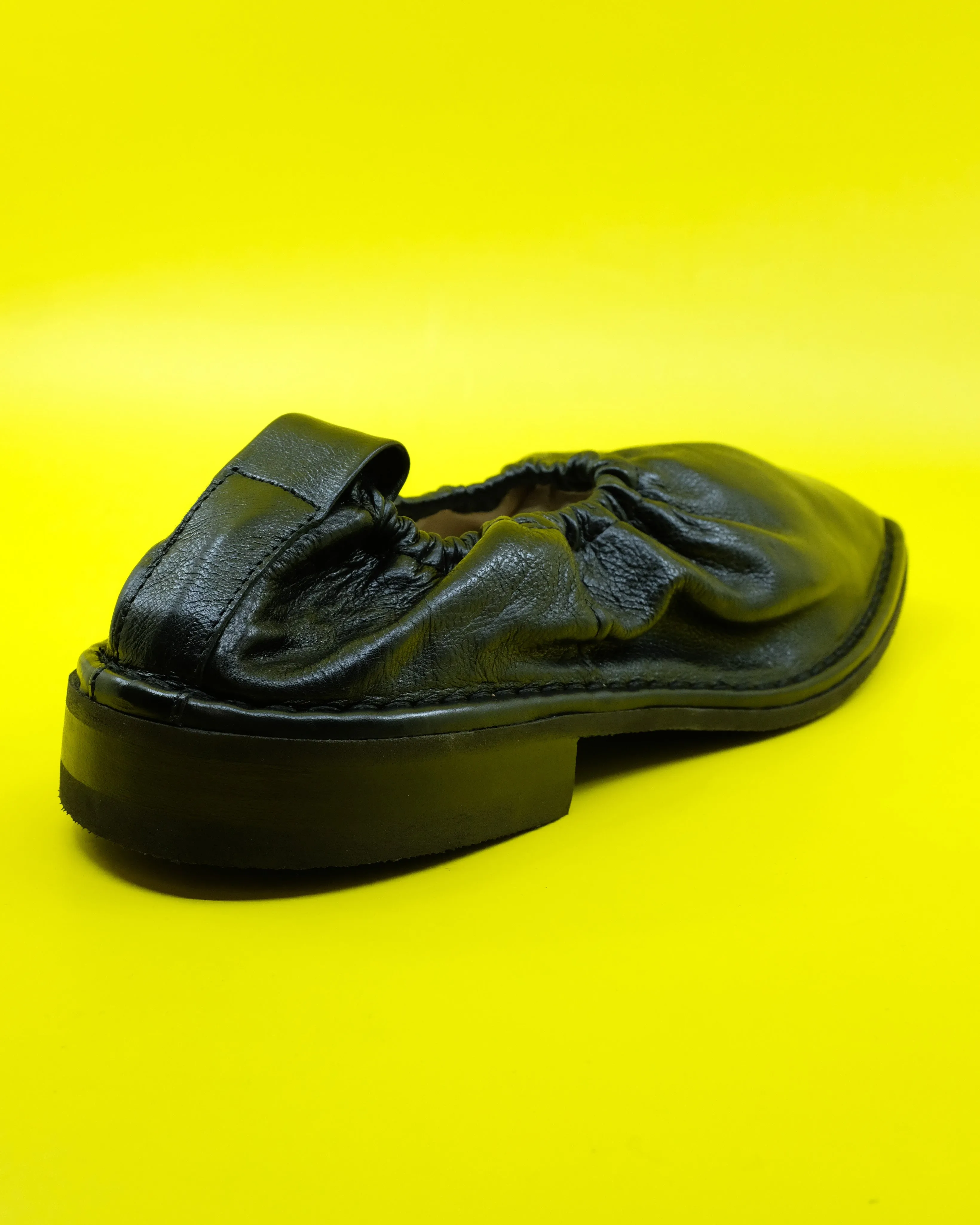 Black Rubber Sole Loafer