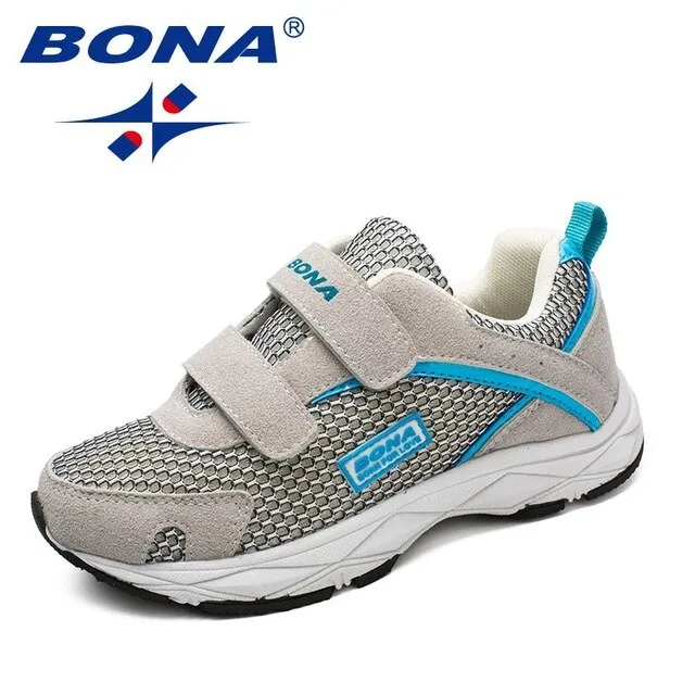 BONA New Fashion Style Children Casual Shoes Mesh Girls Flats Hook & Loop Girls Loafers Outdoor Fashion Sneakers Free Shipping