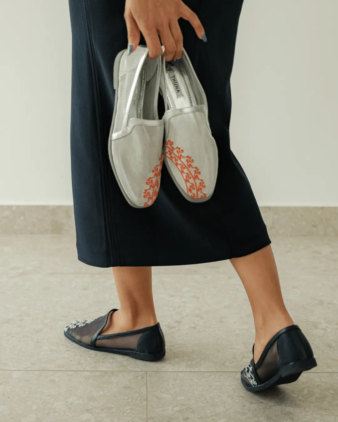 Dama navy blue loafer