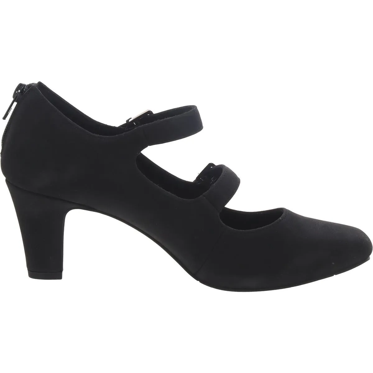 Easy Street Womens Willis Faux Suede Padded Insole Mary Janes