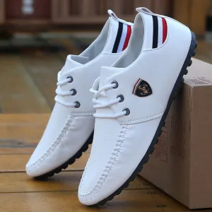 Flax Breathable Solid Color Slip Men Driving Shoes Spring And Autumn New Style Breathable Men's Peas Shoes the British Sneakers