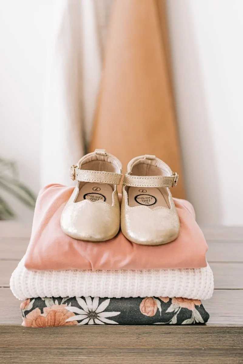 Gold Glitter Olivia Dress Shoe