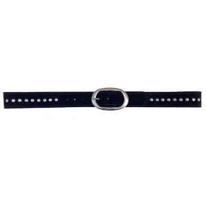 Kim White Oval Classic - Navy Silver Studded