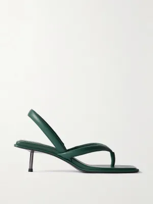 Leather slingback sandals