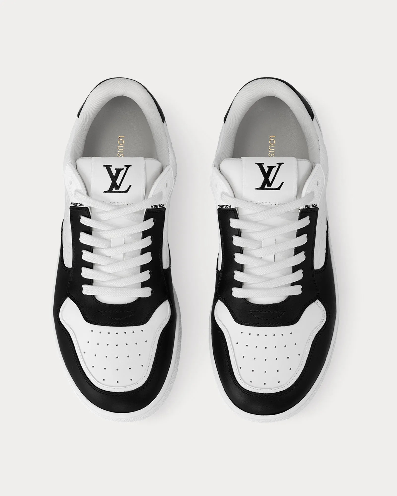 LV Stadium White / Black Low Top Sneakers