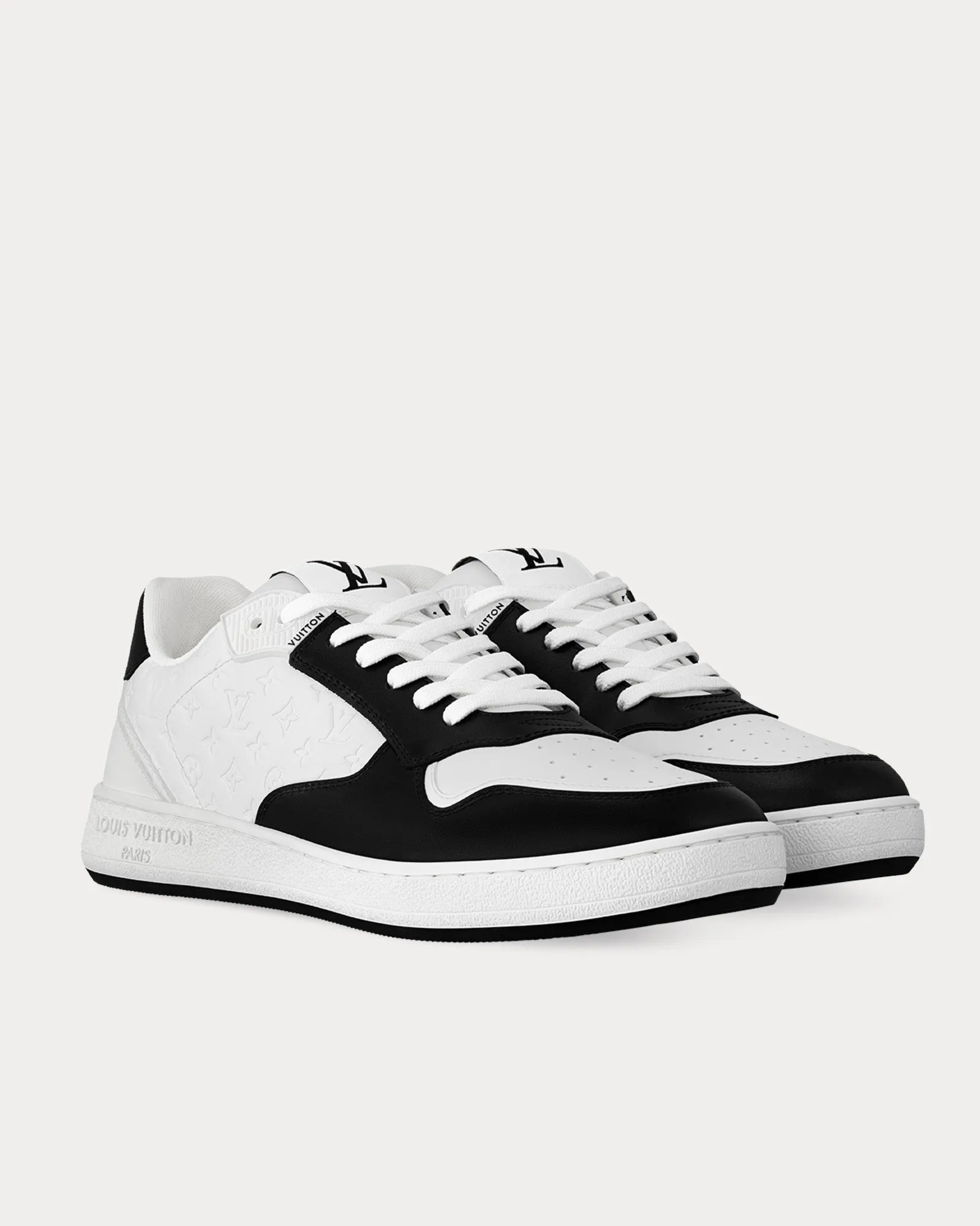 LV Stadium White / Black Low Top Sneakers
