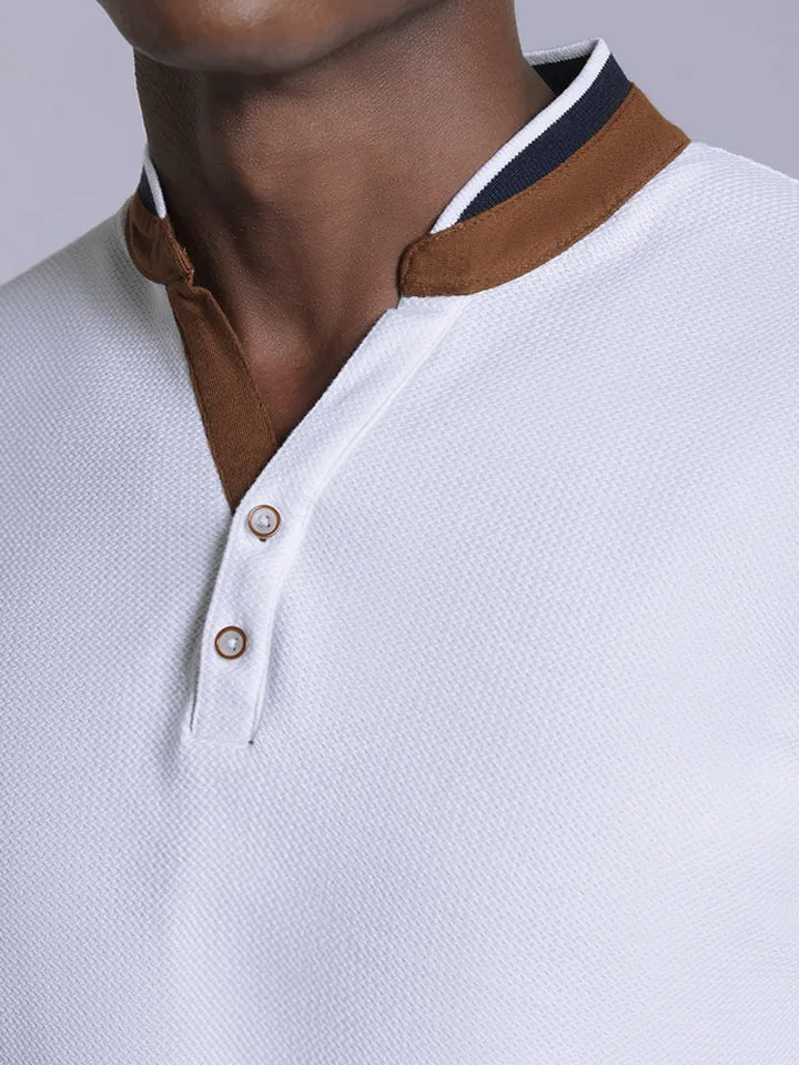 Mandarin Collar Polo T-shirt - Victory