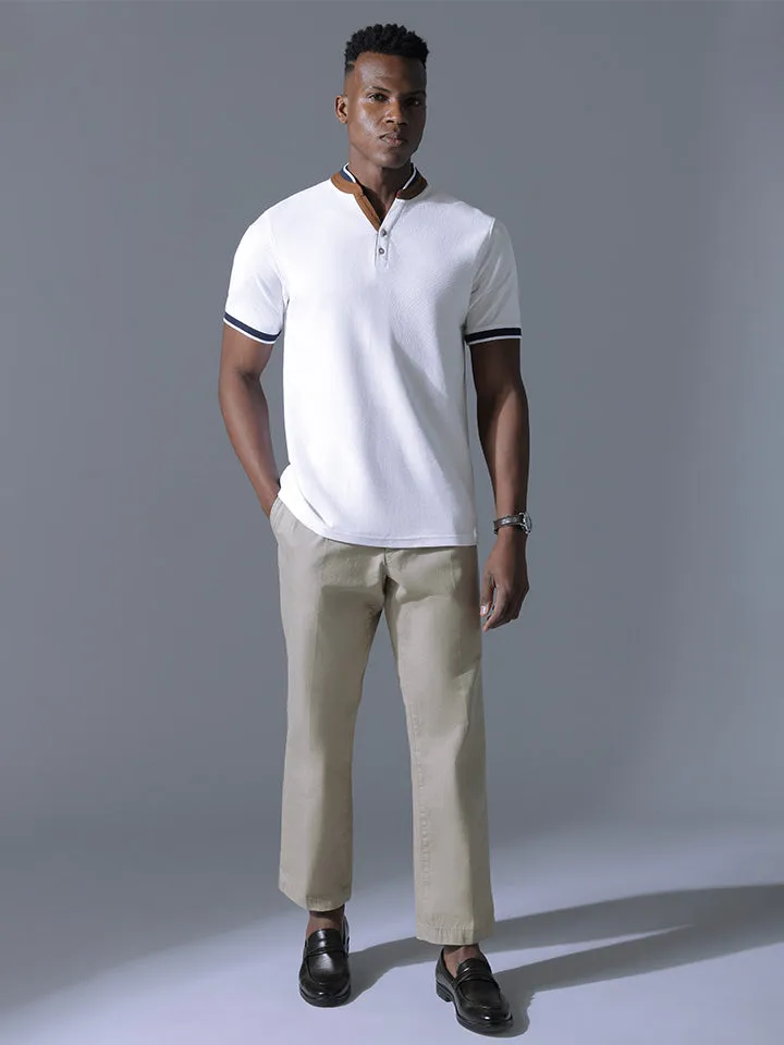 Mandarin Collar Polo T-shirt - Victory