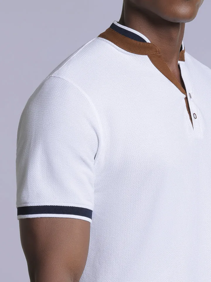 Mandarin Collar Polo T-shirt - Victory