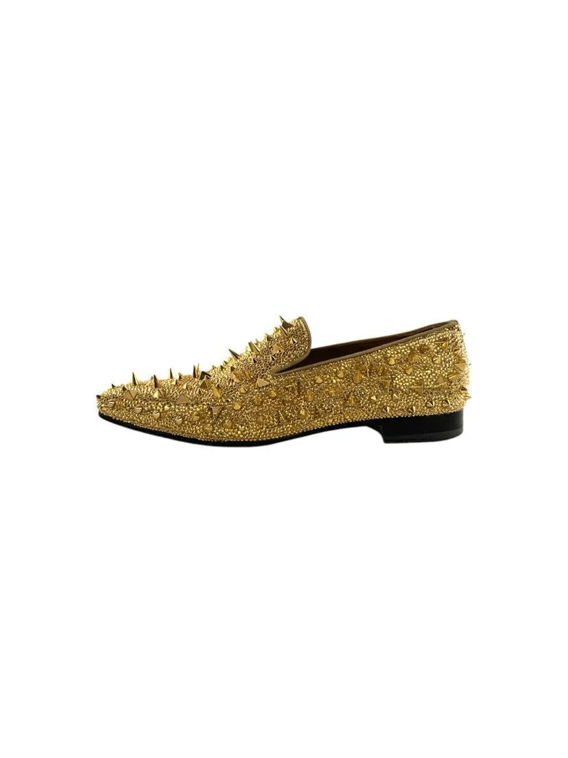 Mens Shoe Size 42.5 Christian Louboutin Men's Dandelion Strass Spiked Loafers