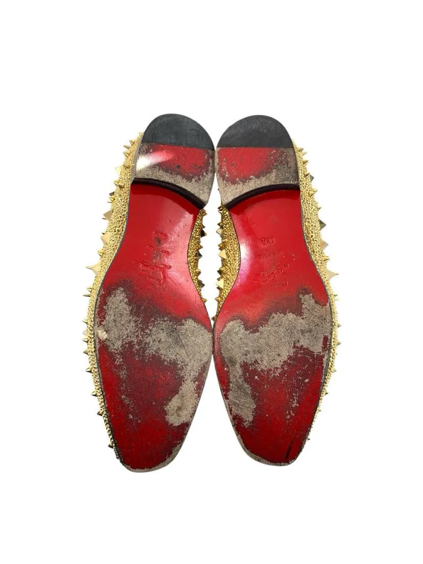 Mens Shoe Size 42.5 Christian Louboutin Men's Dandelion Strass Spiked Loafers