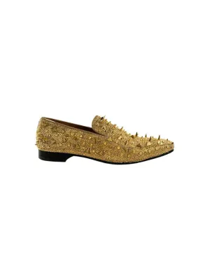 Mens Shoe Size 42.5 Christian Louboutin Men's Dandelion Strass Spiked Loafers