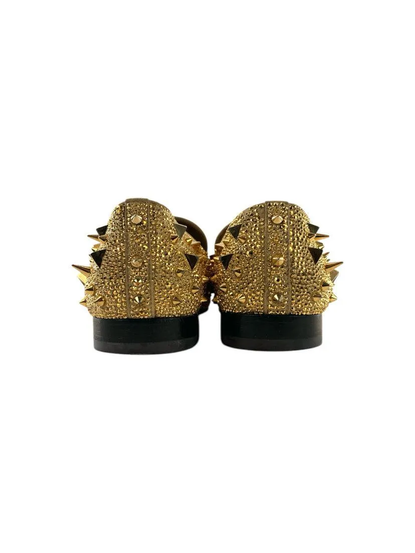 Mens Shoe Size 42.5 Christian Louboutin Men's Dandelion Strass Spiked Loafers