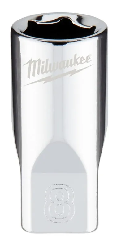 Milwaukee 45-34-9034 Socket, 8 mm Socket, 1/4 in Drive, 6-Point, Chrome Vanadium Steel, Chrome :CD: QUANTITY: 1