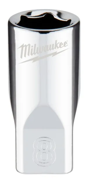 Milwaukee 45-34-9034 Socket, 8 mm Socket, 1/4 in Drive, 6-Point, Chrome Vanadium Steel, Chrome :CD: QUANTITY: 1