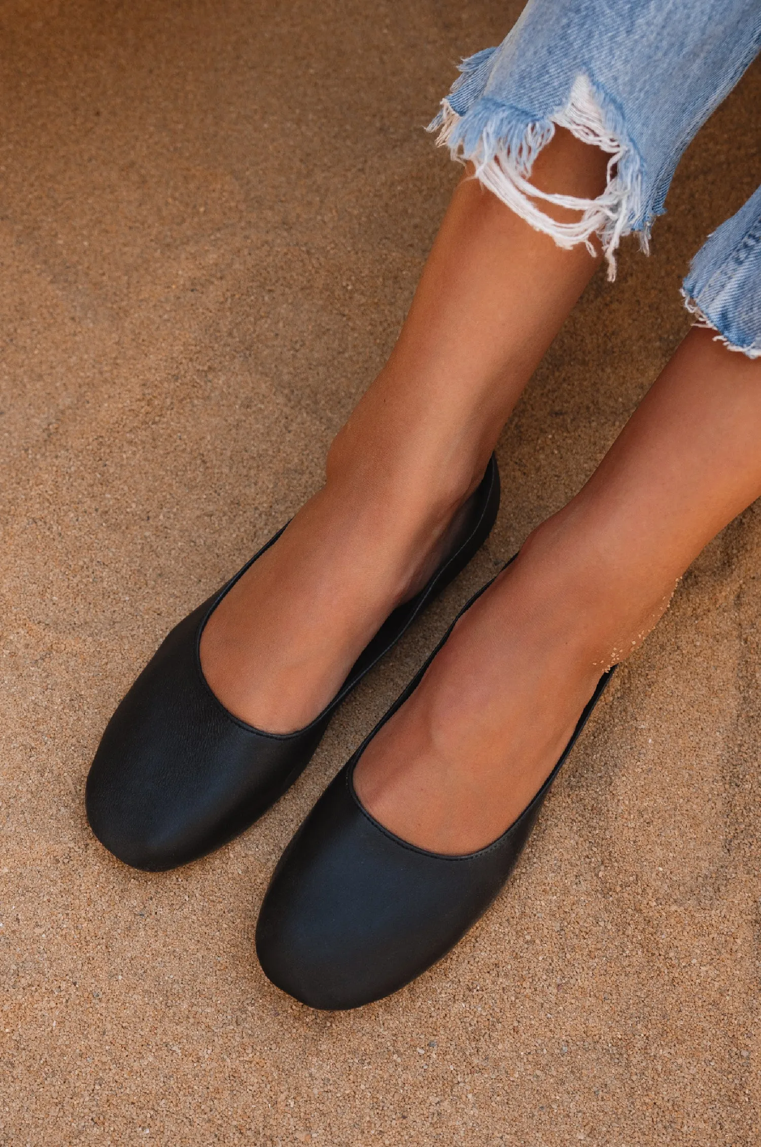 Naples Leather Ballet Flats (Sz. 7.5)