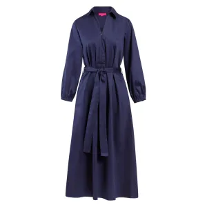 Navy Chanel Embroidered Dress