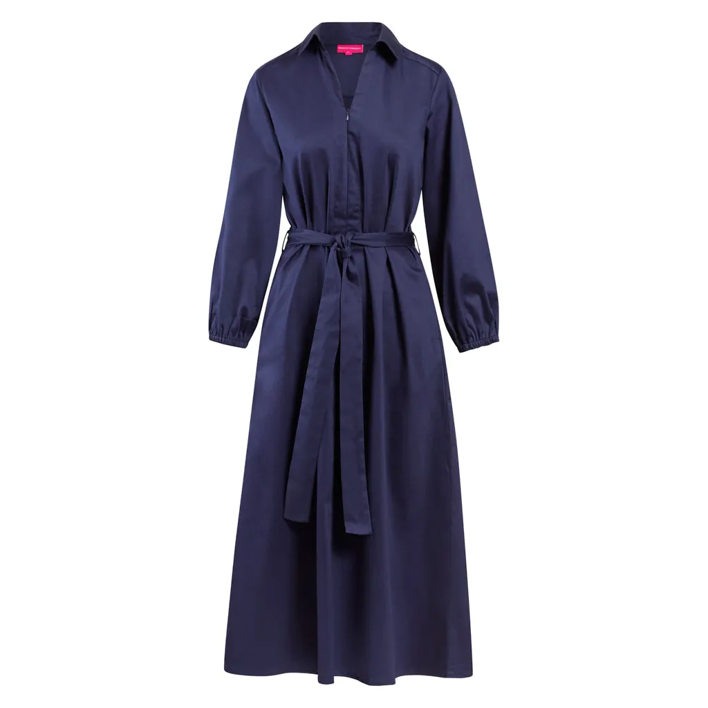 Navy Chanel Embroidered Dress