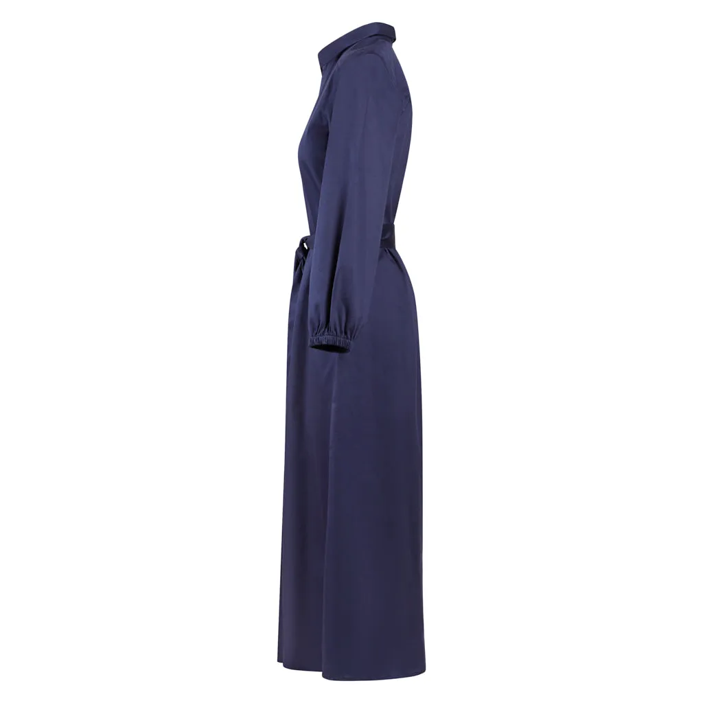 Navy Chanel Embroidered Dress