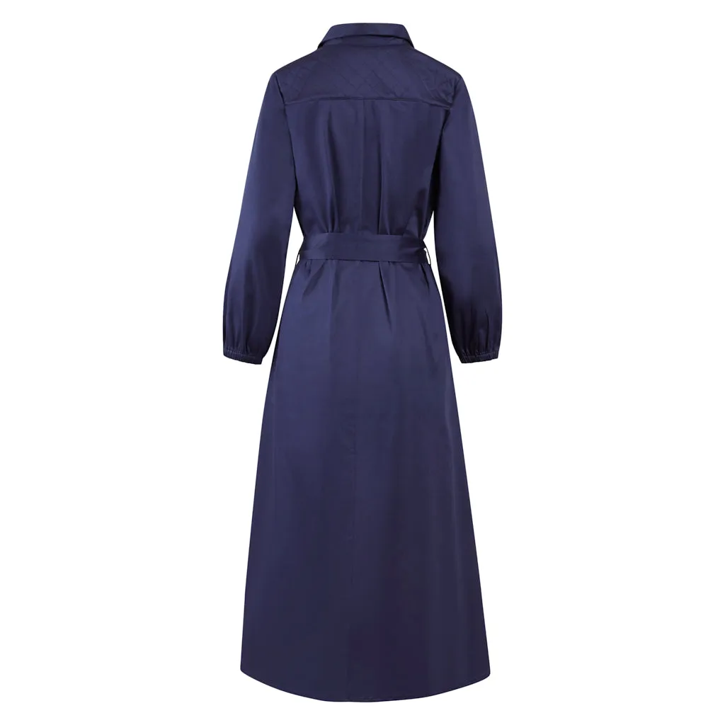Navy Chanel Embroidered Dress