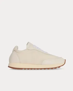 Owen Runner Leather & Nylon Milk / White / Brown Low Top Sneakers