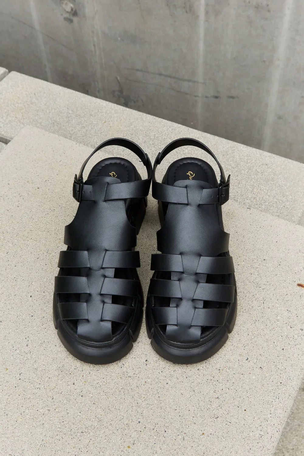 Qupid Platform Cage Stap Sandal