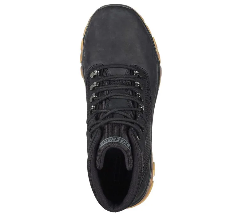 Skechers Ralcon Lorken Lace Up Rounded Toe Leather Combat Ankle Casual Boots