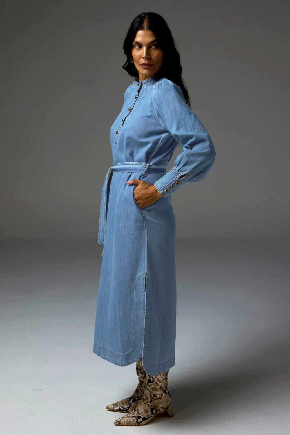 Snapshot Dress Zoe Kratzmann Light Washed Denim