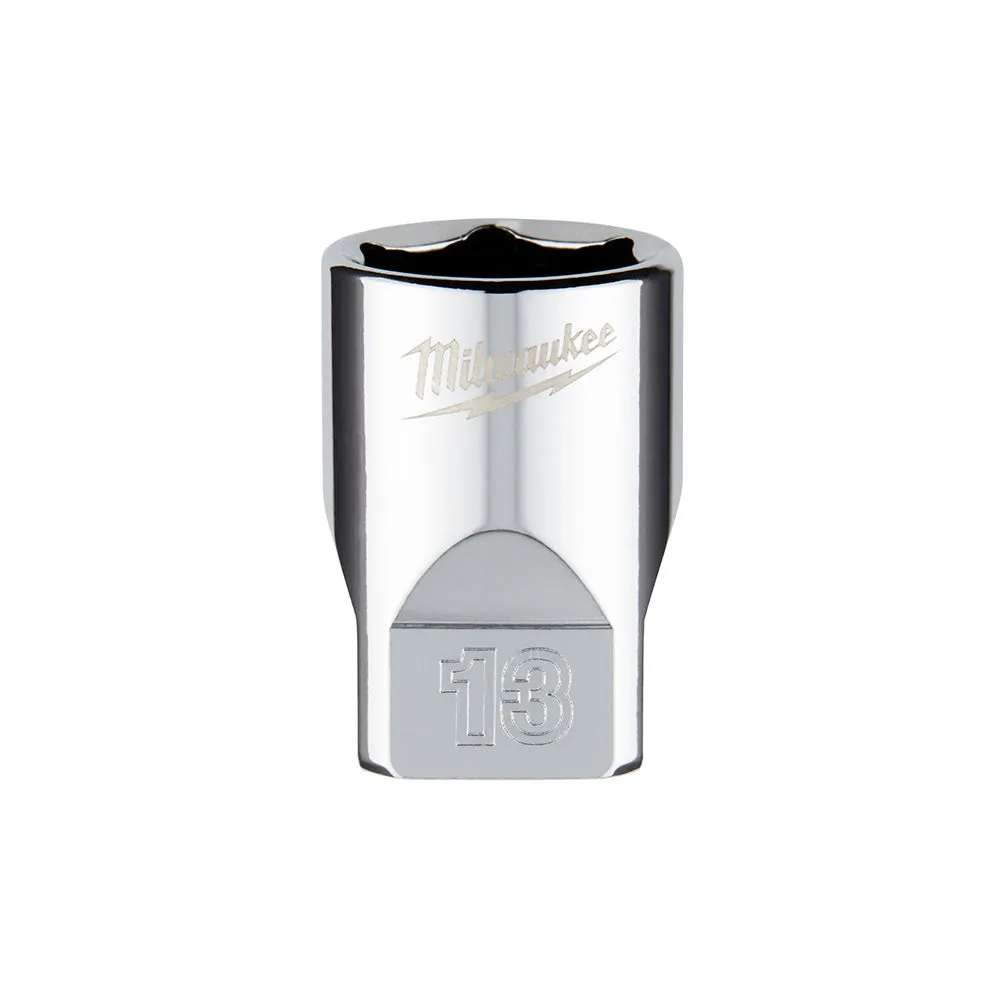 Socket - Milwaukee 1/4 in. Drive 13mm Metric 6-Point Socket, 45-34-9039