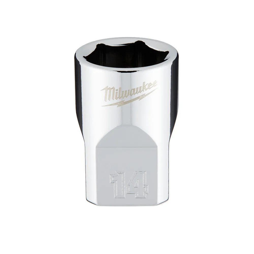 Socket - Milwaukee 3/8" Drive Metric 6-Point Socket Socket with FOUR FLAT™ Sides, Various Sizes, 45-34-90 / 45-34-80
