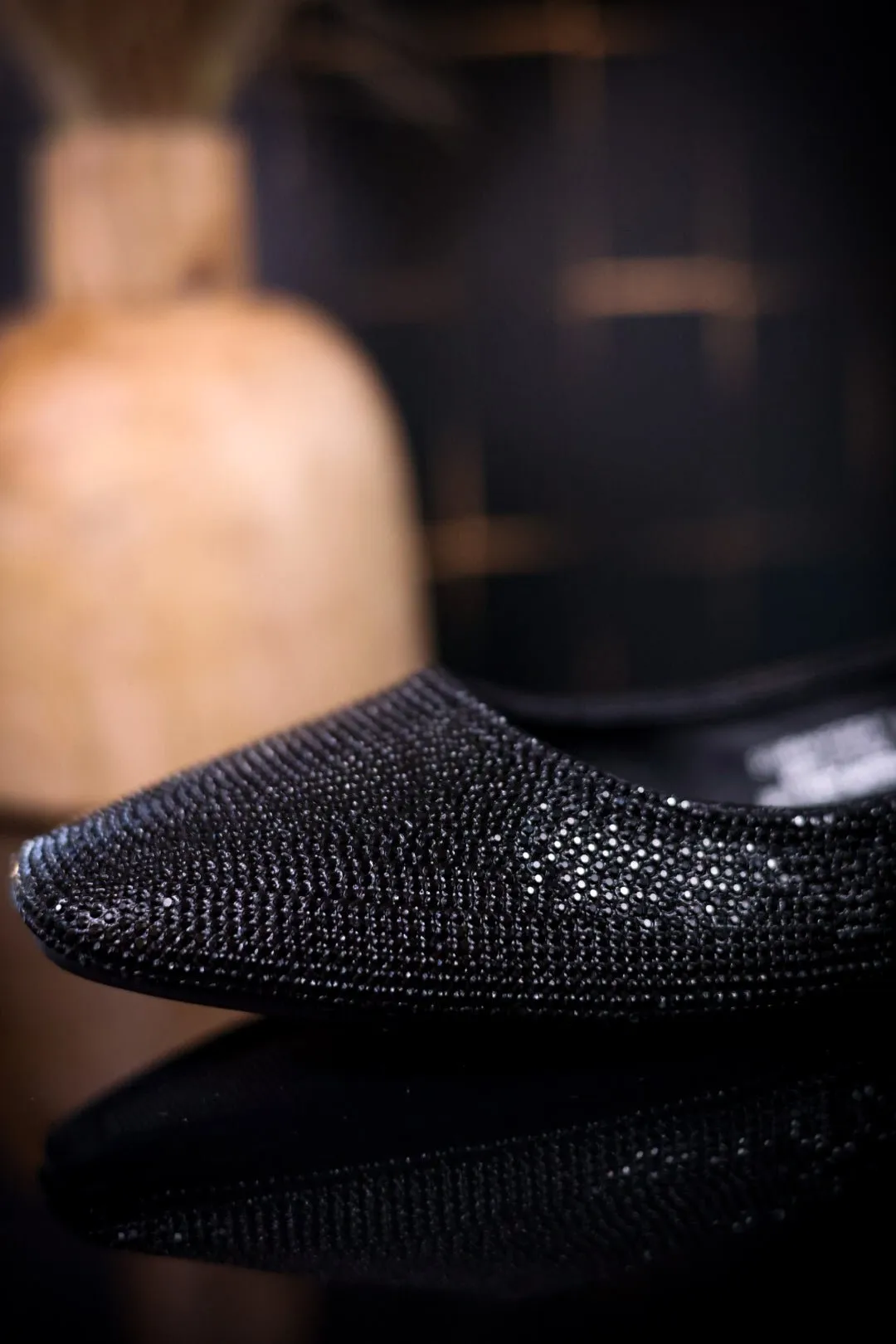 Sunday Funday Black Rhinestone Flats