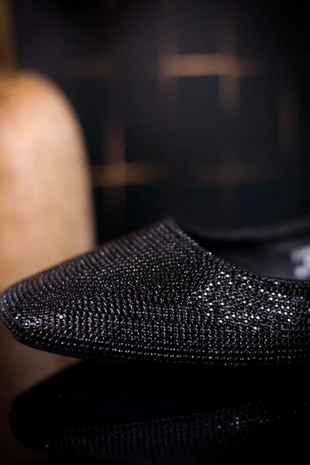 Sunday Funday Black Rhinestone Flats