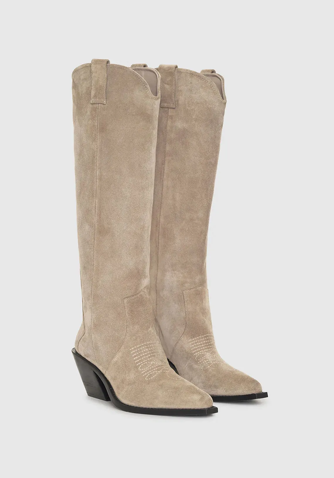 TALL TANIA BOOTS ASH GREY SUEDE