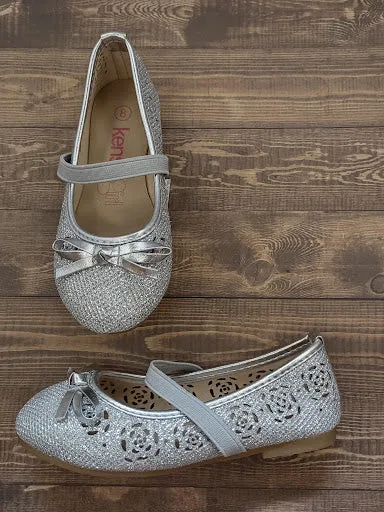 Toddler Girls’ Silver Ballerina Flats