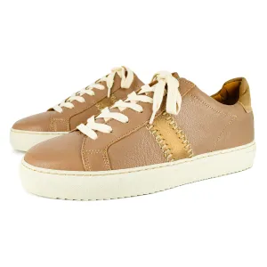 Tripoli : Ladies Leather Sneaker in Timber Cayak & Beige Spirit