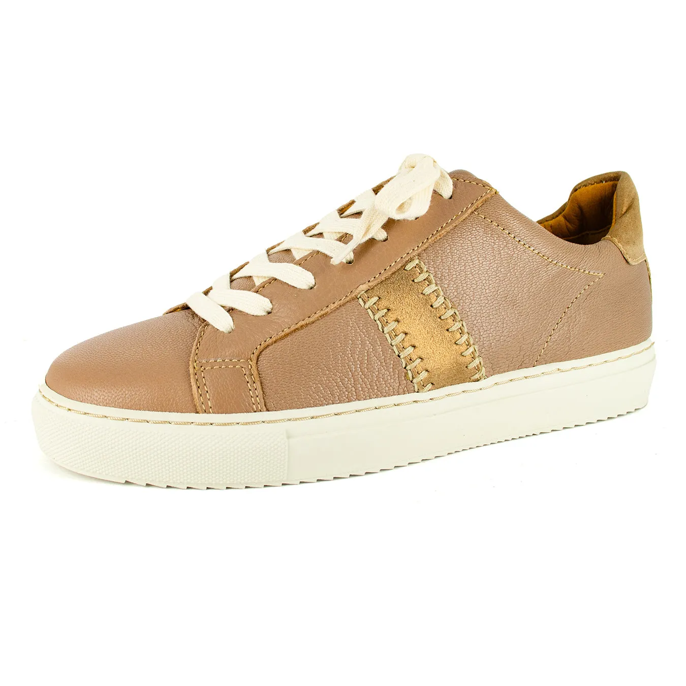 Tripoli : Ladies Leather Sneaker in Timber Cayak & Beige Spirit