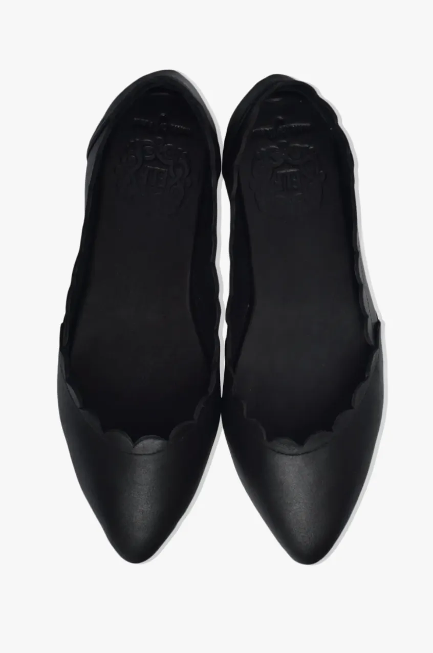 Valentina Leather Ballet Flats