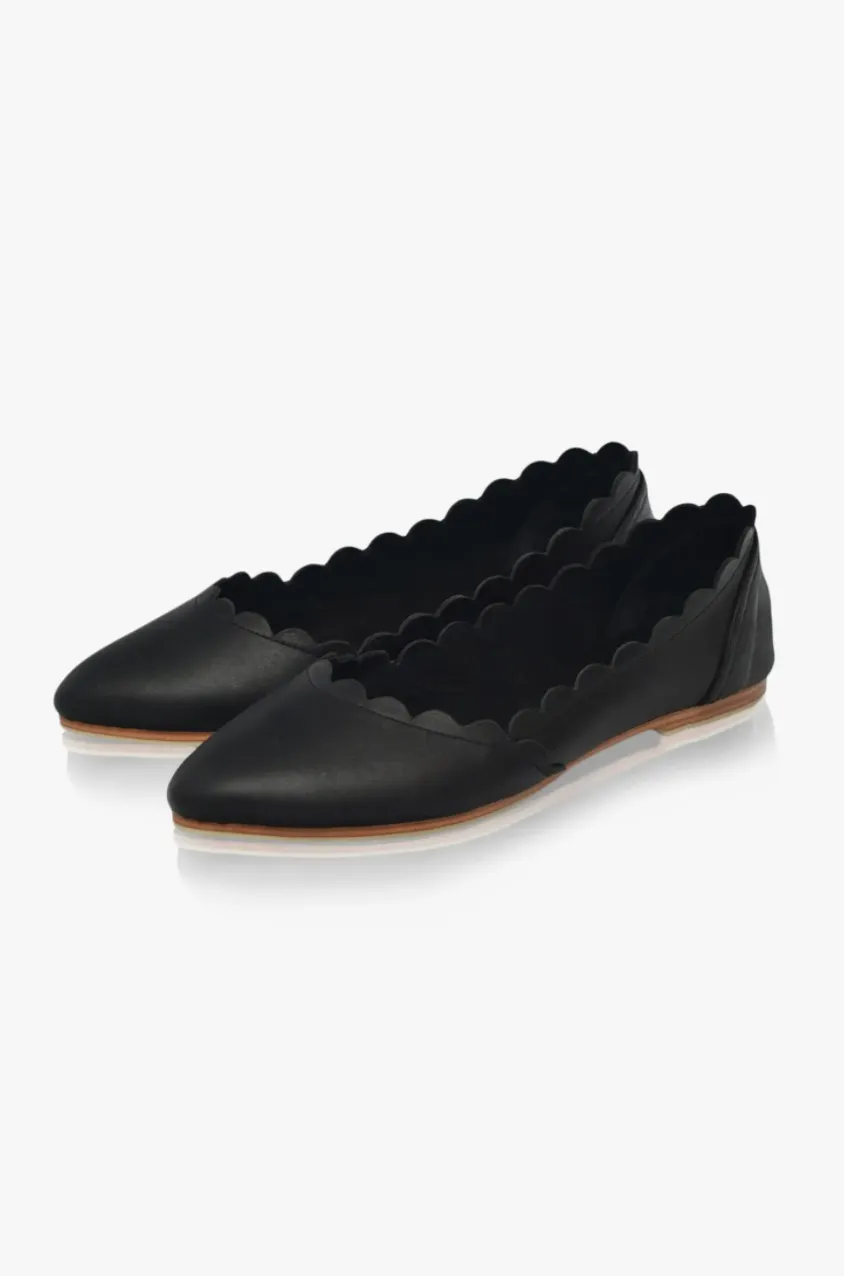 Valentina Leather Ballet Flats