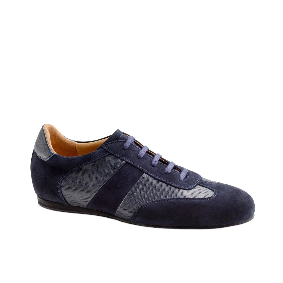 Werner Kern-Mens:  Munich RI | Deep Blue Suede | 0.5 Wedge Heel